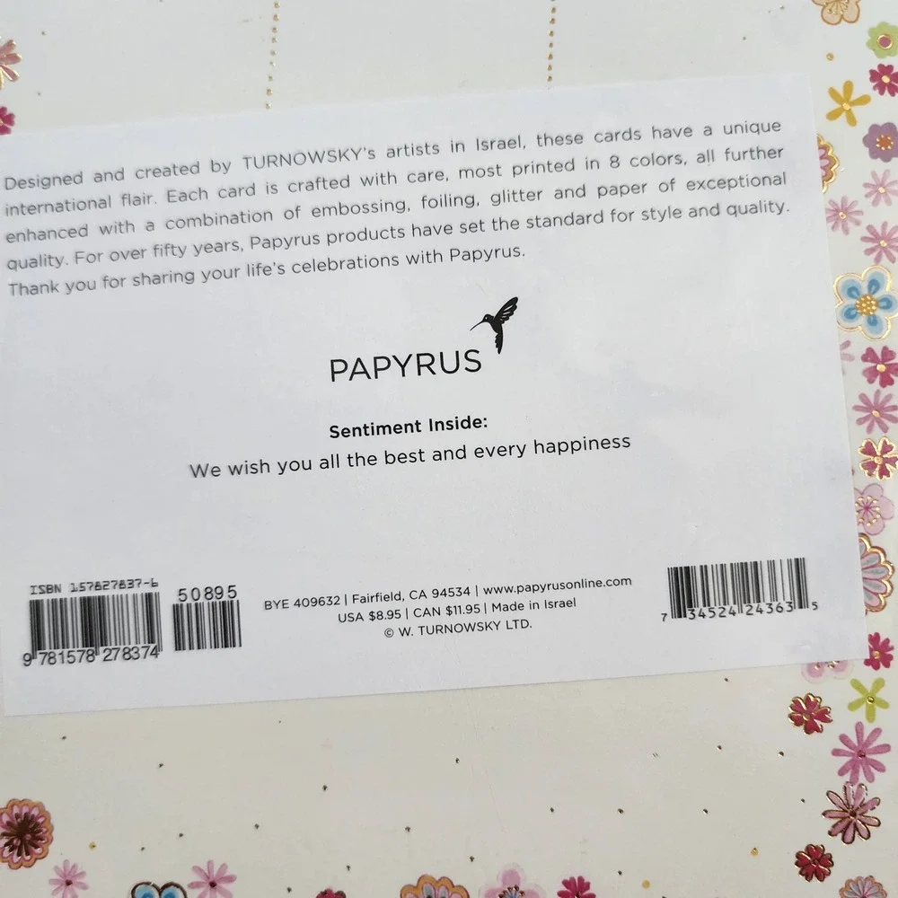Papyrus Farewell Card Goodbye From All Of Us Turnowsky Floral Foil Embossed
